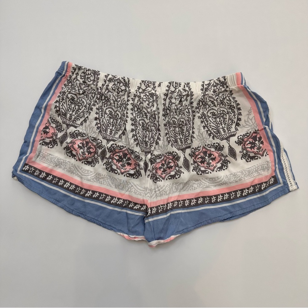 PJ Salvage Women's size XS Blue and Pink Patterned Sleep Shorts - Picture 3 of 5